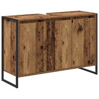 gabinete de bano madera vieja 90 x 30 x 60 cm vidaxl