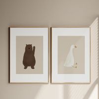 set de 2 cuadros 110 marco negro 30x40 cm