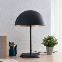 lampara de mesa de metal negro