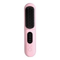 cepillo electrico alisador de iones negativos con 5 ajustes de temperatura de 130 c a 210 c 45x45x21 cm color rosa