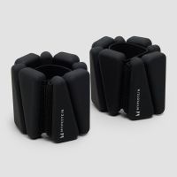 pesas de tobillomuneca de silicona en bolsa de myprotein 2 lbs - negro