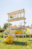 carrito candy bar madera strawberry envejecido