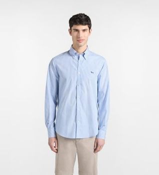Harmont & Blaine para hombre. CRQ074013436B Camisa a rayas corte regular azul (XL), Casual, Algodón, Clásico, Manga larga