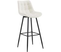 taburete de bar dartford terciopelo crema 52x47x106 cm