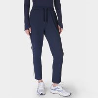 sweaty betty explorer side stripe jersey trousers - xs
