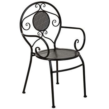 Sillón De Forja Negro 58x42x88h Cm