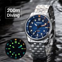reloj de buceo automatico berny para hombre reloj de lujo con zafiro 316l esfera new wave resistente al agua hasta 200m relojes mecanicos de buceo para hombre