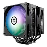 refrigerador de cpu enermax ets-td60d-argb displ 2xfan pwm de 120mm 6 tubos de calor lacados de 6mm
