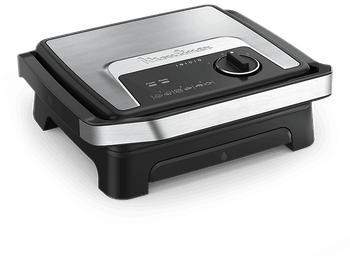 Sandwichera - Moulinex Inicio Adjust GI272D10, 2000 W, 2 en 1, Grill & sandwichera, Termostato regulable, Antiadherente, 4 a 6 raciones, Inox