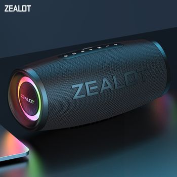 Altavoces portátiles Zealot-S56 de 40 W, con graves potentes, conexión inalámbrica, resistencia al agua IPX6, tecnología TWS, batería de 8800 mAh, ideales para exteriores y viajes, con conexión