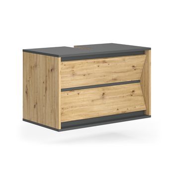 Mueble Bajo Lavabo Edelin 80 X 50 Cm Con 2 Cajones Vicco
