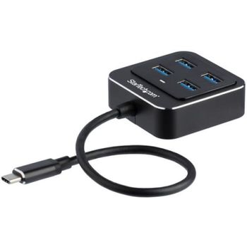 Startech Hub Compacto USB-C de 4x USB 3.1 Negro