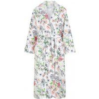 rose print tie front bath robe