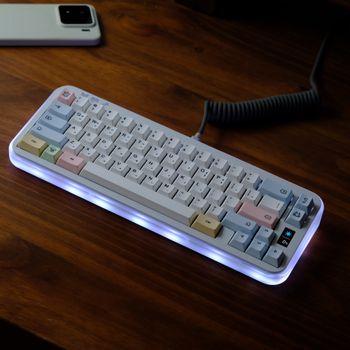 JCM-teclas coreanas de tiza, 151 teclas, juego grande, perfil de cereza, Material Pbt, barras espaciales divididas Alice 7u para teclado mecánico A75 68