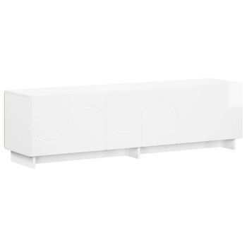 Soporte De Tv 140 X 34,5 X 40 Cm Blanco Brillante Vidaxl