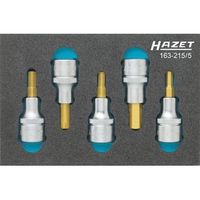 hazet 163-2155 juego de llaves de vaso destornillador r cuadrado hueco 12 pulgadas 125 mm r perfil de hexagono interior r 5 r 6 r 7 r 8 r 10 r numero de herramientas 5
