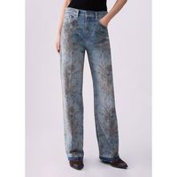liu jo jeans jeans cintura alta con estampado para mujer