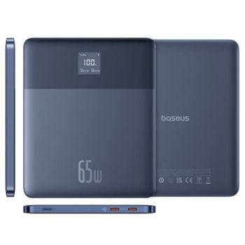 Baseus Blade2 PowerBank Cargador para Portátil 65W USB-C 12000mAh Display LED Negro