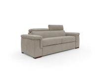 giunone sofa cama convertible con colchon de 18 cm y reposacabezas reclinables en tejido impermeable 220 cm mat 140x197 cm crema