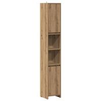 armario de bano madera ingenieria roble artisan 30x30x1835 cm vidaxl