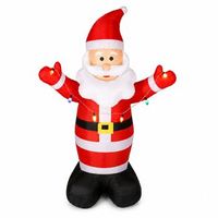 papa noel hinchable gigante well home led multicolor 120x70x190 cm