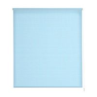 estoralis - estor enrollable translucido  estampado cocina  130 x 255 cm anchoalto tamano tela 127 x 250 cm  vichy-1 azul