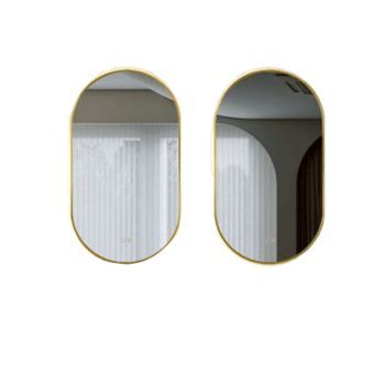 Espejo Antivaho. Marco Negro, , Oro Rosa - 50x90cm Negro Neutra 4000k