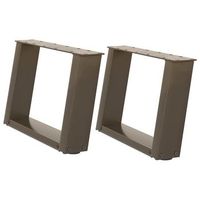 patas de mesarpierna de mesa centro forma u 2 uds acero natural 50x30-31 cm
