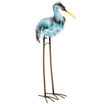 Pájaro Decorativo De Metal 48.9x24.77x92.08h Cm