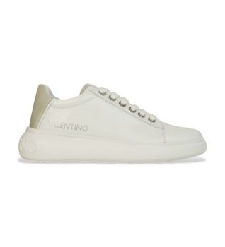 Valentino para mujer. 95B2310VIT Zapatillas de Piel Bounce blanco (36), Plano, Cordones, Casual