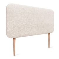 dhome cabecero tapizado liso con patas redondeado tejido luxury para pared acusticos cabeceros absorbentes cabezal cama dormitorio ethnic white 105cm