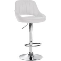 taburete de bar milet en polipiel simil cuero blanco 48x47x85 cm clp