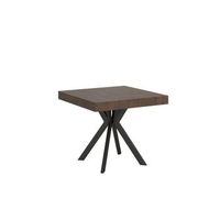 mesa extensible 90x90194 cm dolcezza nogal patas antracita
