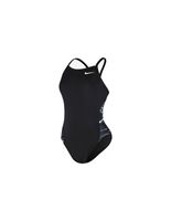 banador de natacion nike racerback one piece mujer negro