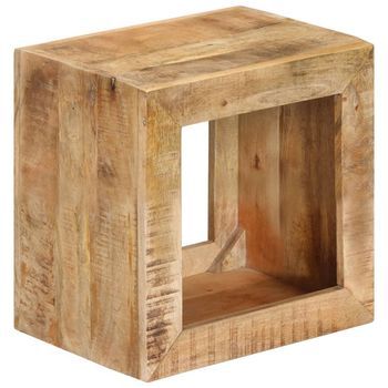 Taburete Madera Maciza De Mango 40x30x40 Cm Vidaxl