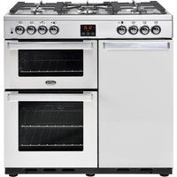 belling gourmet 90dft 90 cm dual fuel range cooker - stainless steel stainless steel