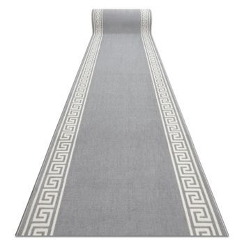 Alfombra De Pasillo Bcf Morad Grek Griego Gris 90 Cm 90x600 Cm