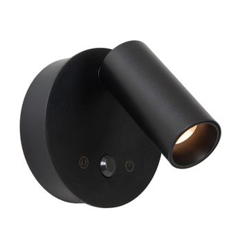 Foco de pared de aluminio con 1 led integrado, negro