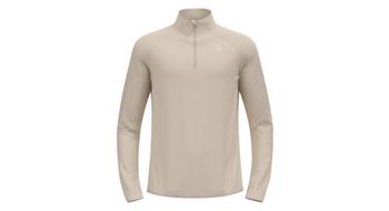 Jersey de running odlo zeroweight warm 2 0 1 2 zip beige para hombre