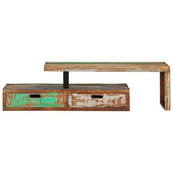 Mueble De Tv | Mueble De Salón | Gabinete De Tv (118-200) X 30x40 Cm Madera Maciza Reciclada
