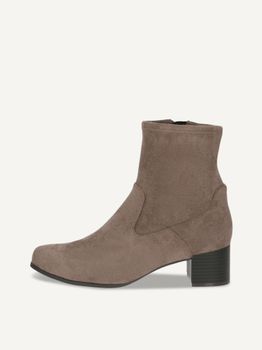 CAPRICE Bootie, brown, made of Textiles with Block heel, Size 39