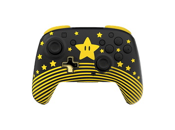 Mando Nintendo Switch - Turtle Beach Rematch Wireless Controller Super Mario Star, Cable USB, Brilla en la oscuridad, Hasta 40 horas