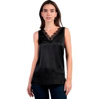 admas blusa satin lace camiseta de tirantes encaje para mujer
