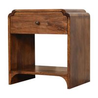 muebles de mesilla de noche de madera maciza artesanales newton chestnut