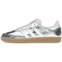 adidas deportivas moda samba og silver metallic cracked leather para hombre