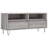 mueble de tv madera contrachapada gris sonoma 100x345x445 cm vidaxl