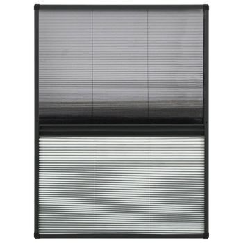Mosquitera Plisada Para Ventanas Aluminio Con Sombra 80x120 Cm Vidaxl
