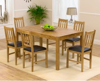 Oxford 150cm Solid Oak Dining Table with Oxford Chairs
