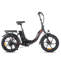 bicicleta electrica plegable fafrees f20 bateria extraible de 36 v y 18 ah negra