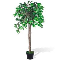 palmera artificial de plastico con maceta 110 cm verde dec021892